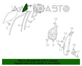 Скло двері трикутник зад прав Mazda CX-5 13-16