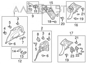 Обшивка арки левая Mazda CX-5 13-14 черн