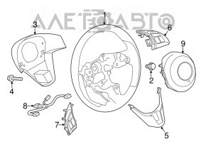 Кнопки управления на руле правое Mazda CX-5 13-16 тип 1