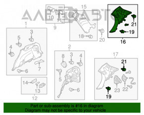 Накладка задньої стійки зад права Mazda CX-5 13-16 сіра