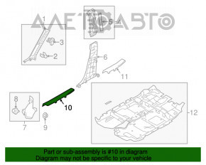 Накладка порога перед лев Mazda CX-5 13-16 черн