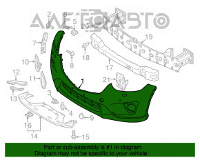Бампер передний голый Mazda CX-5 13-16