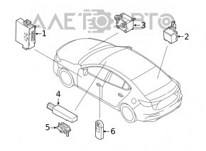 Антенна KEYLESS Mazda 6 13-21, надломано крепления