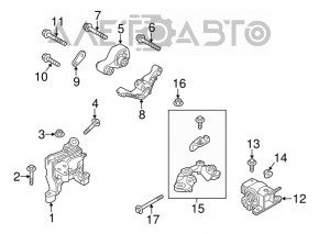 Подушка двигуна права Mazda CX-5 13-16 2.0