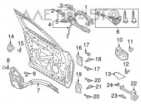 Петля двери верхняя задняя правая Mazda 6 13-21