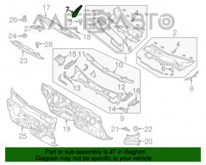 Уплотнитель решетки дворников правый Mazda CX-5 13-16