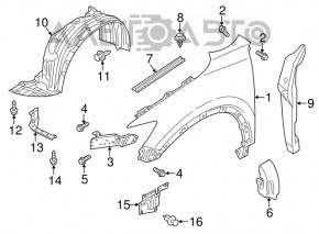 Подкрылок передний левый Mazda CX-5 13-16