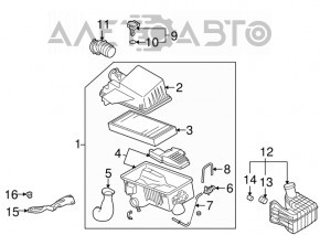 Воздуховод Mazda6 03-08 2.3