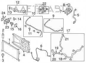 Расширительный бачок охлаждения Mazda3 MPS 09-13 с крышкой