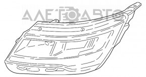 Фара передняя правая в сборе Ford Explorer 20- LED, песок, царапины