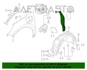 Уплотнитель крыла дверь-крыло правый Ford Escape MK4 20-