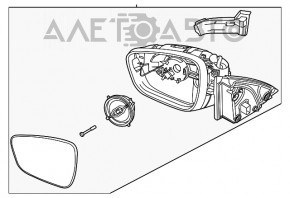 Дзеркало бокове праве Ford Escape MK4 20-
