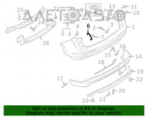 Кронштейн заднего бампера правый Ford Escape MK4 20-