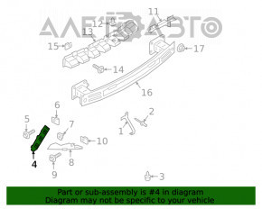 Кріплення заднього бампера зовнішнє праве Ford Escape MK4 20-