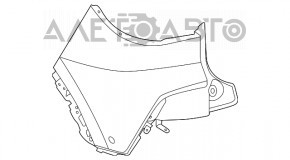Бампер задній голий правий Ford Escape MK4 20 - без автопаркування, золотистий