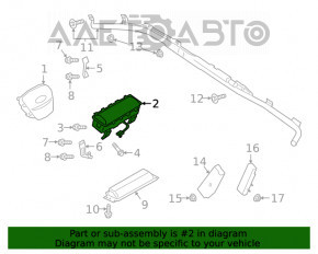Подушка безопасности airbag пассажирская в торпеде Ford Escape MK4 20-