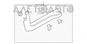 Накладка порога передня ліва Ford Escape MK4 20- чорна, подряпини