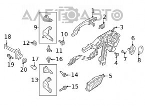 Ручка двери внешняя передняя правая Ford Escape MK4 20- keyless