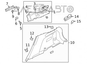 Обшивка арки права Ford Escape MK4 20- черн