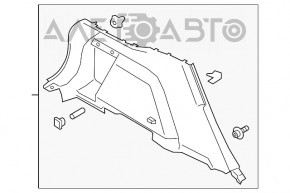 Обшивка арки левая Ford Escape MK4 20- черная, царапины, затерта, примято крепление
