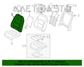 Пасажирське сидіння Ford Escape MK4 20-22 без airbag, механічний, з підігрівом, ганчірка сіра, надірваний