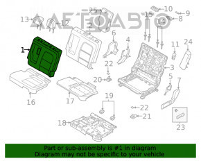 Задній ряд сидінь 2 ряд Ford Escape MK4 20-22 шкіра беж з чорним, з airbag