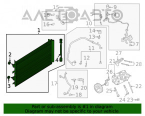Радиатор кондиционера конденсер Ford Escape MK4 20- 1.5T, 2.0T