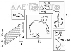 Трубка кондиціонера пічка-Конденсер Ford Escape MK4 20 1.5 2.0 коротка