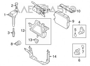 Кронштейн ECU компьютер двигателя Mazda 6 13-21 2.5