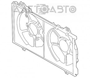 Диффузор кожух радиатора голый Mazda 6 13-21 2.0 2.5 новый OEM оригинал