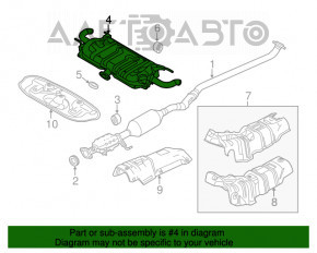 Глушитель задняя часть с бочкой Mazda 3 14-18 BM