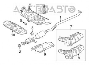 Глушитель задняя часть с бочкой Mazda 3 14-18 BM