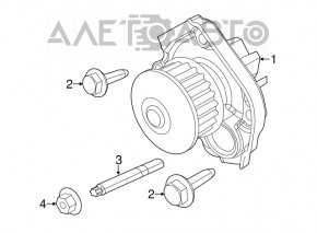 Помпа водяная Fiat 500 12-13