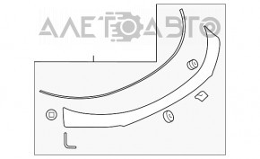 Планка двери багажника под подсветку номера Mazda CX-9 16-