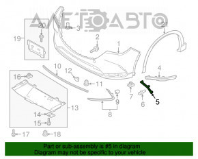 Заглушка вставка бампера правая Mazda CX-9 16-