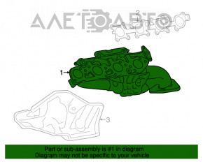 Коллектор выпускной правый Toyota Sequoia Tundra 08-16 4.6 5.7