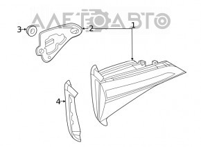 Накладка ліхтаря внутрішньої кришки багажника ліва VW Jetta 19-