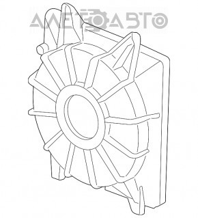 Диффузор кожух радиатора голый Honda CRV 12-16 2 части