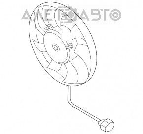 Вентилятор охолодження правий VW Beetle 12 2.0T малий новий OEM оригінал
