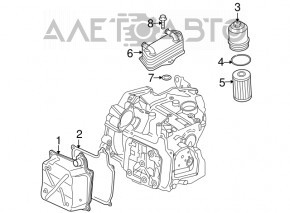 Олійний охолоджувач АКПП VW Passat b8 16-19 USA 3.6 новий неоригінал