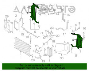 Кронштейн додаткового радіатора охолодження правий Audi Q7 16-3.0T