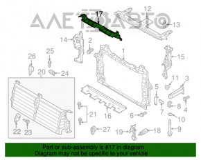 Дефлектор радиатора верхний Audi Q7 16-19 2.0T новый OEM оригинал