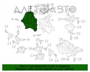 Подушка двигуна права Audi Q7 16-3.0T