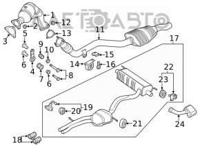 Насадка глушителя правая Audi Q7 16-19