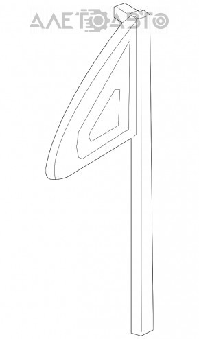 Скло дверей трикутник з ущільнювачем переднє ліве Audi Q7 16-
