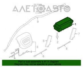 Подушка безопасности airbag пассажирская в торпеде Audi Q7 16-
