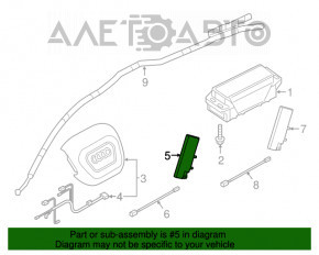 Подушка безопасности airbag пассажирское сидение Audi Q7 16-