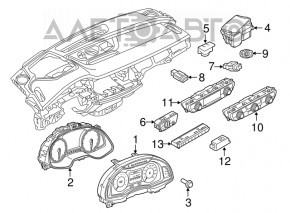 Панель кнопок передньої панелі Audi Q7 16-19