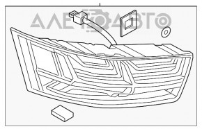 Фонарь правый Audi Q7 16-19 царапины, микро-трещины