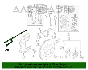 Провід датчика ABS передній лівий Audi Q7 16-
